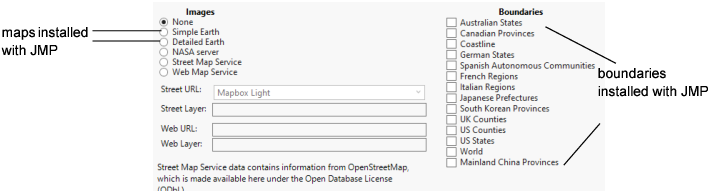 Example of Background Map Options