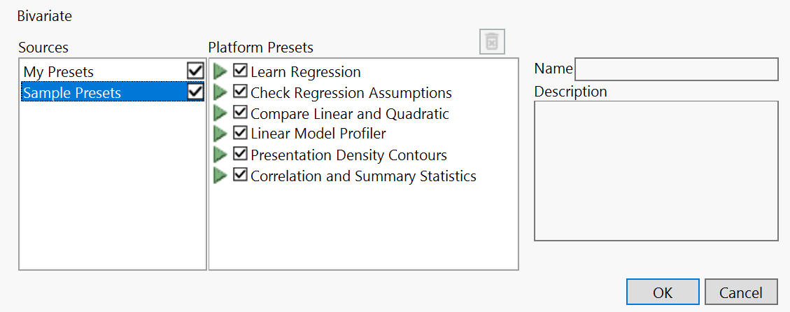 The Customize Menu window