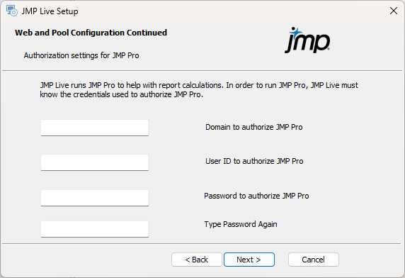 Configure JMP Settings Configure JMP Settings
