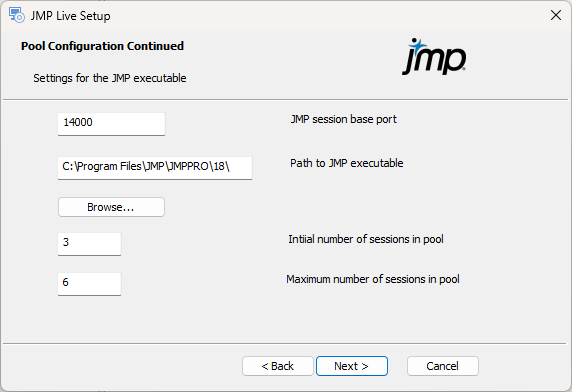 Configure JMP Settings Configure JMP Settings