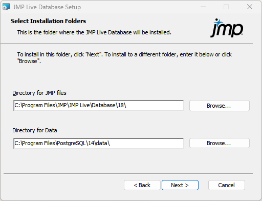 Specify Installation Folders Specify Installation Folders