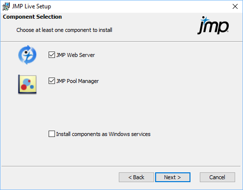 Component Selection Window Component Selection Window