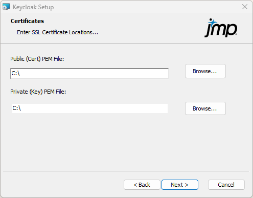 Specify Keycloak Certificates Specify Keycloak Certificates