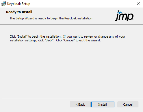 Ready to Install Keycloak Ready to Install Keycloak