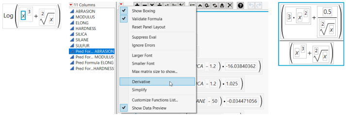 Using the Derivative Option