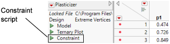 Constraint Table Script