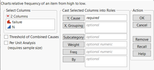 The Pareto Plot Launch Window