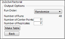 Output Options Panel