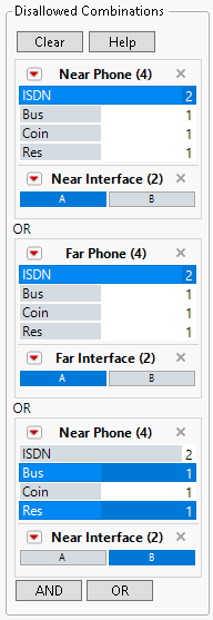 Completed Disallowed Combinations Filter