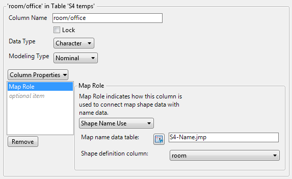 Shape Definition Column Example