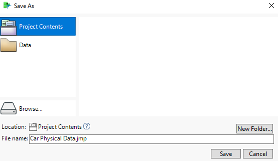 Save a Data Table to the Project Contents