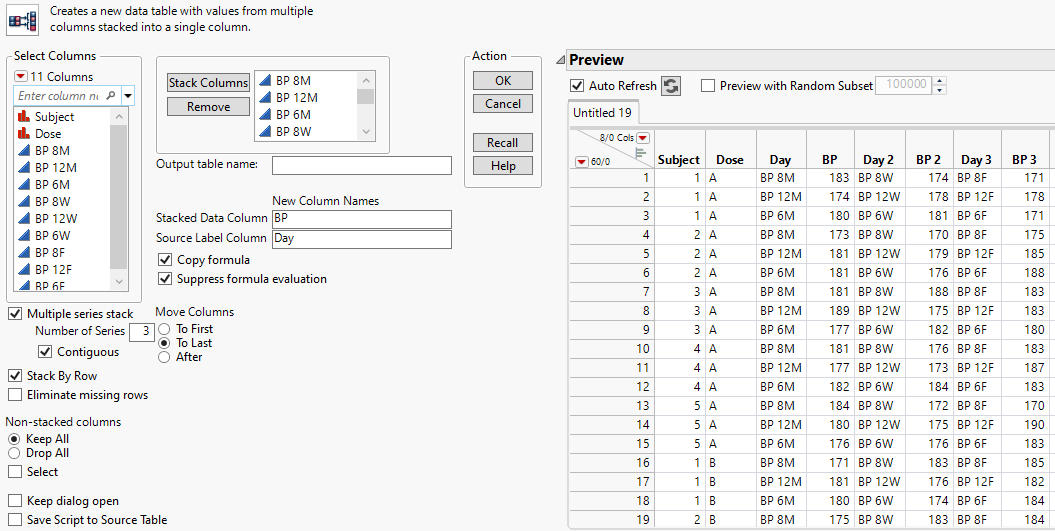 Completed Stack Window