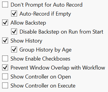 Workflow Builder Preferences