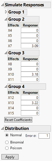 Simulate Responses Window