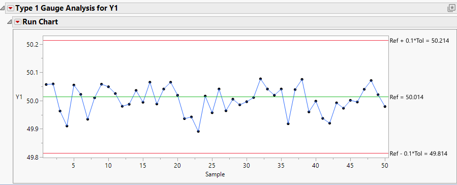 Example of a Type 1 Gauge Analysis