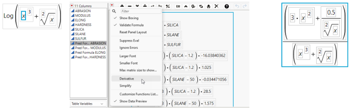 Using the Derivative Option