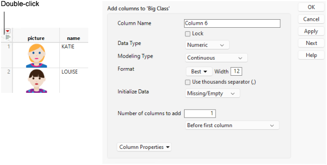 Adding Multiple Columns