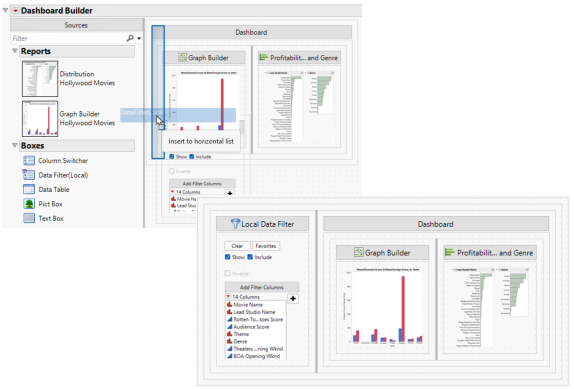Adding a Data Filter to the Left Side of a Report