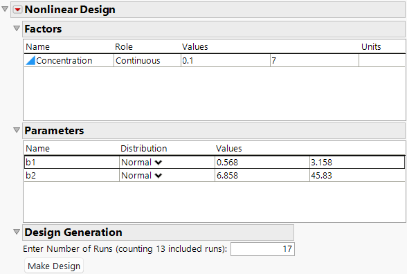 Updated Values for Factor and Parameters