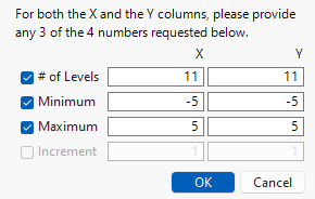 Example of the Contour Specification for Formula Column