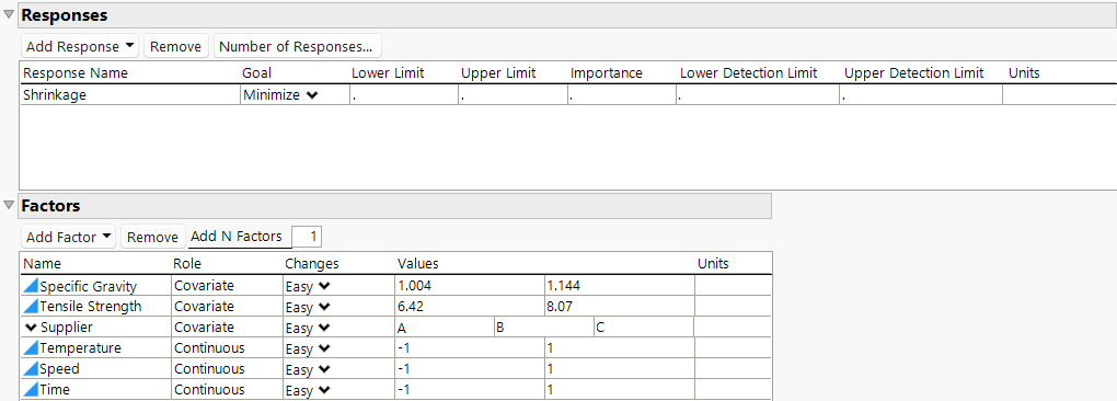 Responses and Factors