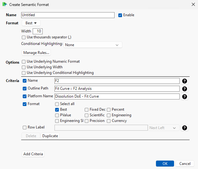 Create Semantic Format