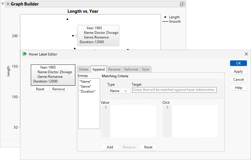 Hover Label with Duration Added