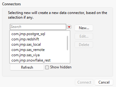 The New Connection Window
