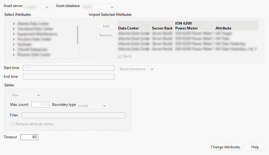 The Change Attributes Window