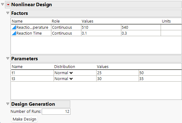 Completed Sections for Reaction Kinetics Experiment