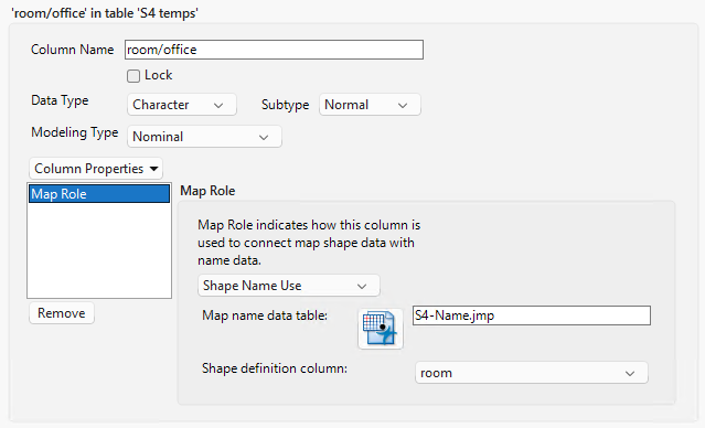 Map Role Column Property