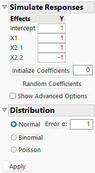 Simulate Responses Model Window