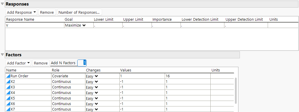 Responses and Factors