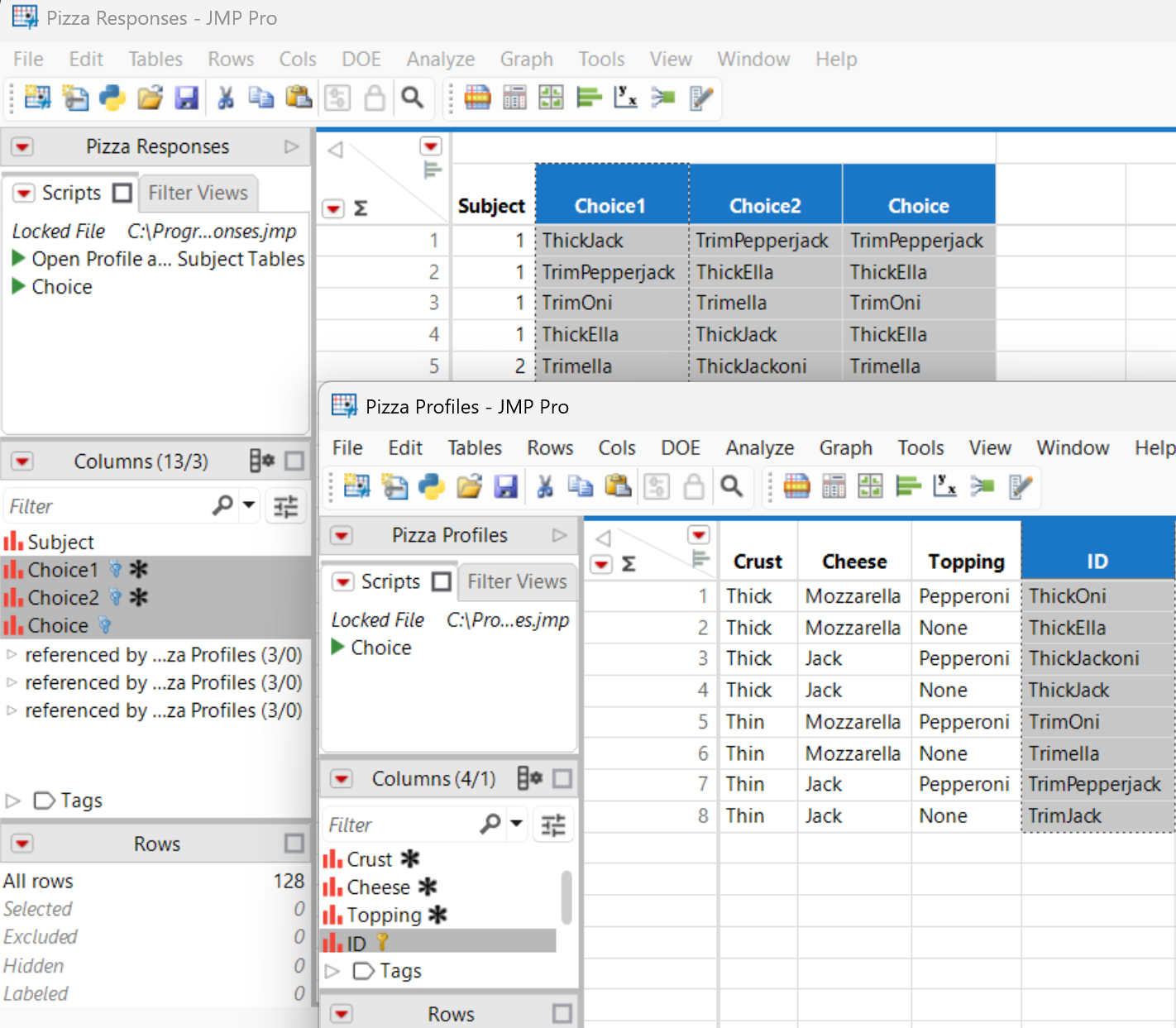 Virtually Joined Data Tables