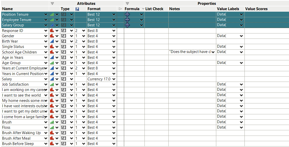 Sort the Formula Columns in the Columns Manager
