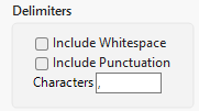Specifying a Delimiter
