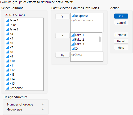 Fit Group Orthogonal Supersaturated Launch Window