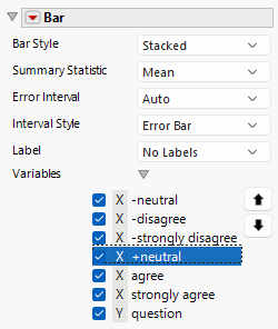 Completed Bar Properties Panel