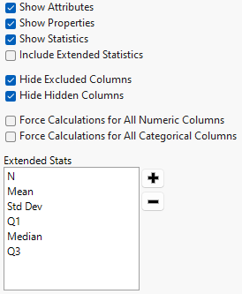 Columns Manager Preferences
