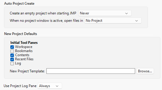 Projects Preferences